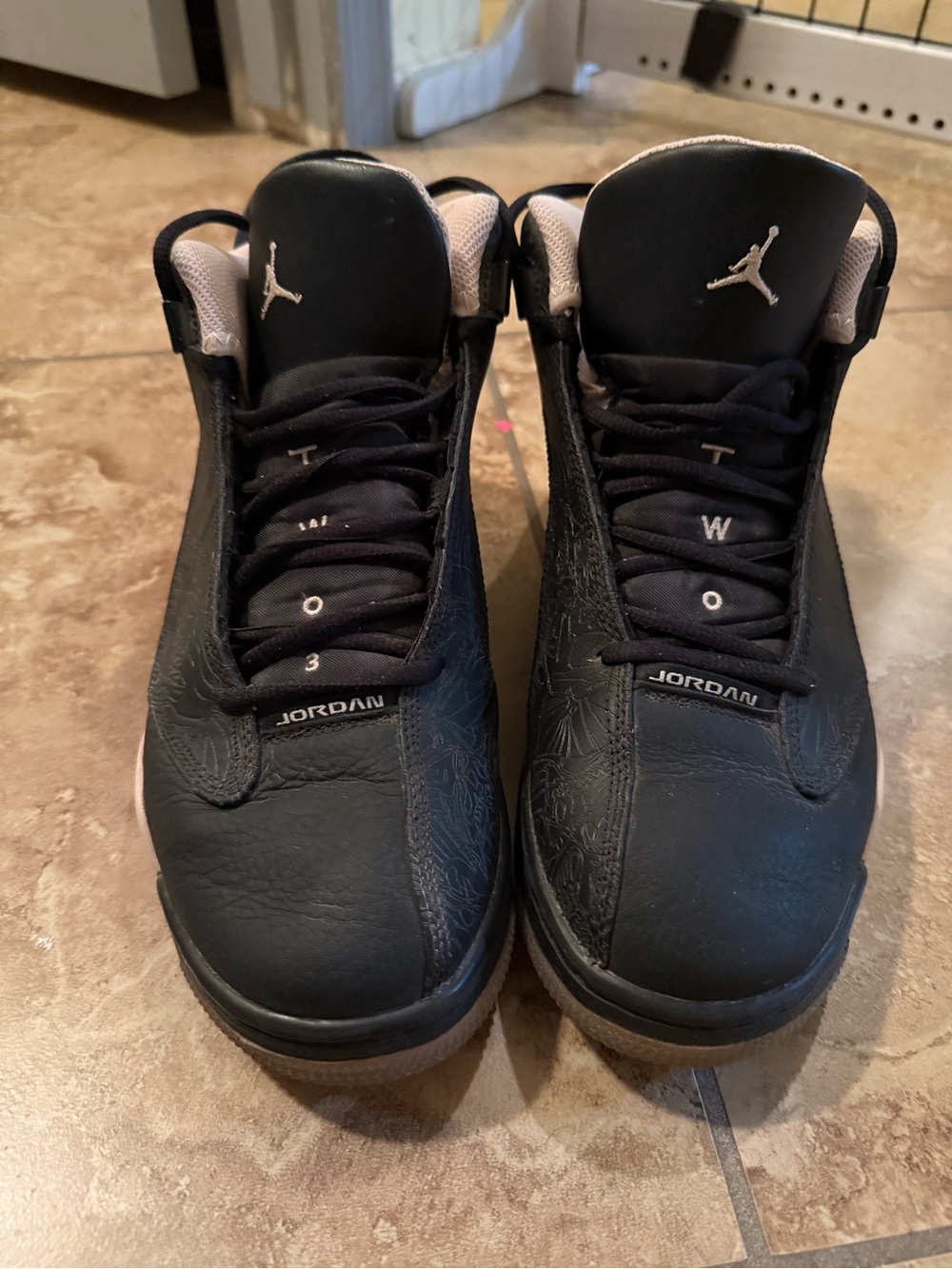 Jordan Men’s Black and White Basketball Sneakers